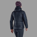 Eclipse Blue Montane Women's Anti-Freeze Hooded Down Jacket Model Back FAFZHECL