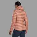 Pink Clay Montane Women's Anti-Freeze Hooded Down Jacket Model Back FAFZHPCL