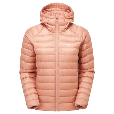 Pink Clay Montane Women's Anti-Freeze Hooded Down Jacket Front FAFZHPCL