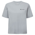 Pebble Blue Montane Women's Alhena Mountain 25 Merino Blend T-Shirt Model Front FAMTSPEB