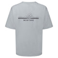 Pebble Blue Montane Women's Alhena Mountain 25 Merino Blend T-Shirt Model Back FAMTSPEB