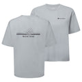 Pebble Blue Montane Women's Alhena Mountain 25 Merino Blend T-Shirt Front FAMTSPEB