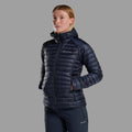 Eclipse Blue Montane Women's Anti-Freeze Lite Hooded Down Jacket Model 3 FANLHECL