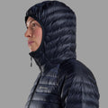 Eclipse Blue Montane Women's Anti-Freeze Lite Hooded Down Jacket Model 5 FANLHECL