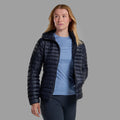 Eclipse Blue Montane Women's Anti-Freeze Lite Hooded Down Jacket Model 6 FANLHECL
