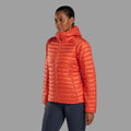 Tigerlily Montane Women's Anti-Freeze Lite Hooded Down Jacket Model Front FANLHTIG