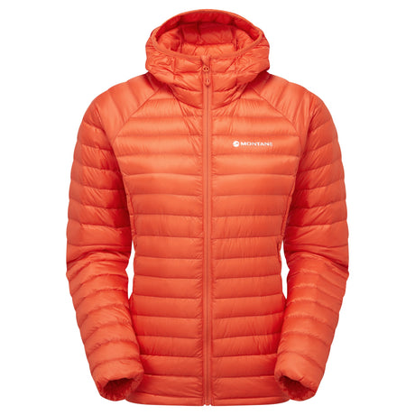 Tigerlily Montane Women's Anti-Freeze Lite Hooded Down Jacket Front FANLHTIG