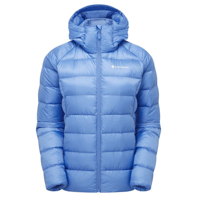 Cornflower Montane Women's Anti-Freeze XT Hooded Down Jacket Front FAXTHCOR