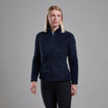 Eclipse Blue Montane Women's Caldus Fleece Jacket Model Front FCAJAECL