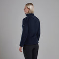 Eclipse Blue Montane Women's Caldus Fleece Jacket Model Back FCAJAECL