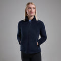Eclipse Blue Montane Women's Caldus Fleece Jacket Model 3 FCAJAECL