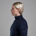 Eclipse Blue Montane Women's Caldus Fleece Jacket Model 4 FCAJAECL
