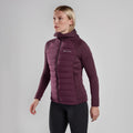 Mulberry Montane Women's Composite Hooded Down Jacket Model Front FCOHOMUL
