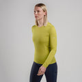Citrus Spring Montane Women's Dart Lite Long Sleeve T-Shirt Model Front FDLLSCSP