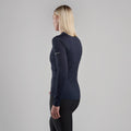 Eclipse Blue Montane Women's Dart Lite Long Sleeve T-Shirt Model Back FDLLSECL
