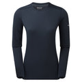 Eclipse Blue Montane Women's Dart Lite Long Sleeve T-Shirt Front FDLLSECL