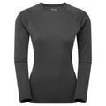 Black Montane Women's Dart Long Sleeve T-Shirt Front FDLSTBLA