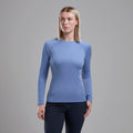 Cornflower Montane Women's Dart Long Sleeve T-Shirt Model Front FDLSTCOR