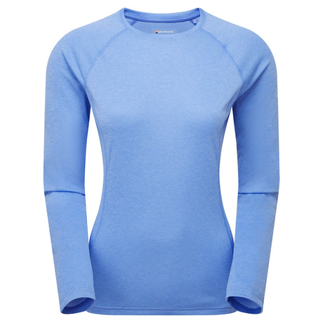 Cornflower Montane Women's Dart Long Sleeve T-Shirt Front FDLSTCOR