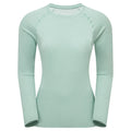 Sea Mist Montane Women's Dart Long Sleeve T-Shirt Front FDLSTSEA