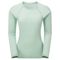 Sea Mist Montane Women's Dart Nano Long Sleeve T-Shirt Front FDNLSSEA