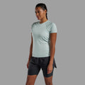 Sea Mist Montane Women's Dart Nano T-Shirt Model Front FDNTSSEA