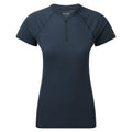 Eclipse Blue Montane Women's Dart Nano Zip T-Shirt Front FDNZTECL