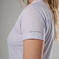 Lilac Haze Montane Women's Dart Nano Zip T-Shirt Model 5 FDNZTLIL