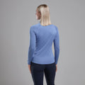 Cornflower Montane Women's Dart Zip Neck T-Shirt Model Back FDRZICOR
