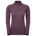 Mulberry Montane Women's Dart Zip Neck T-Shirt Front FDRZIMUL