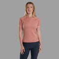 Pink Clay Montane Women's Dart T-Shirt Model Front FDTTSPCL