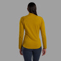 Ginkgo Gold Montane Women's Dart XT Thermal Zip Neck T-Shirt Model Back FDXZNGIN