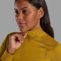 Ginkgo Gold Montane Women's Dart XT Thermal Zip Neck T-Shirt Model 3 FDXZNGIN
