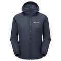 Eclipse Blue Montane Women's Fortes Lite Hooded Insulated Jacket Front FFOLHECL