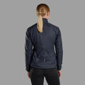 Eclipse Blue Montane Women's Fortes Nano Insulated Half-Zip Jacket Model Back FFONHECL