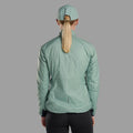 Sea Mist Montane Women's Fortes Nano Insulated Half-Zip Jacket Model Back FFONHSEA