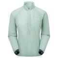 Sea Mist Montane Women's Fortes Nano Insulated Half-Zip Jacket Front FFONHSEA