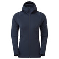 Eclipse Blue Montane Women's Fury Hooded Fleece Jacket Front FFRYHECL