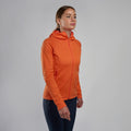 Tigerlily Montane Women's Fury Lite Hooded Fleece Jacket Model Front FFULHTIG