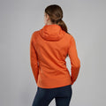 Tigerlily Montane Women's Fury Lite Hooded Fleece Jacket Model Back FFULHTIG