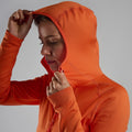 Tigerlily Montane Women's Fury Lite Hooded Fleece Jacket Model 4 FFULHTIG