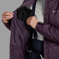 Mulberry Montane Women's Fortes XT Hooded Insulated Jacket Model 8 FFXTHMUL