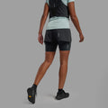 Black Montane Women's Jetstream 4" Trail Running Shorts Model Back FJSS4BLA
