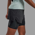 Black Montane Women's Jetstream 4" Trail Running Shorts Model 4 FJSS4BLA