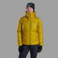 Ginkgo Gold Montane Women's Kamen XT Hooded Down Jacket Model Front FKAXHGIN