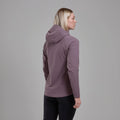 Moonscape Montane Women's Khamsin Hooded Softshell Jacket Model Back FKHAHMOO