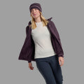 Mulberry Montane Women's Khamsin Hooded Softshell Jacket Model 4 FKHAHMUL