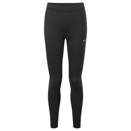 Black Montane Women's Malli Merino Leggings Front FMALLBLA