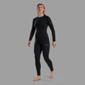 Black Montane Women's Malli Long Sleeve Merino T-Shirt Model 3 FMLSTBLA