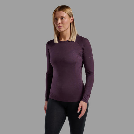 Mulberry Montane Women's Malli Long Sleeve Merino T-Shirt Front FMLSTMUL